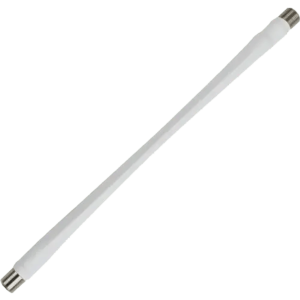 Jumper Coaxial Delgado Color Blanco de 25.4 Cent?metros (10 Pulgadas) de Longitud y Conectores F Hembra en Ambos Extremos. 75 Ohm de Impedancia.
