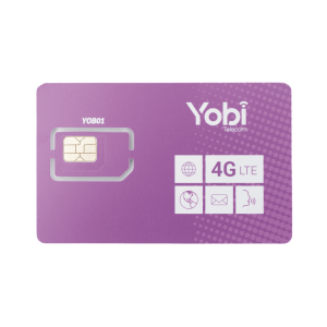 SIM Yobi para dispositivos móviles 3G/4G con recarga de 5GB cada mes durante 1 año de servicio (solo datos)