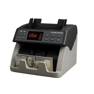 Contador de Billetes / Sensor MG-IR-UV / Velocidad 1500 notas/min / Capacidad Hopper 300 notas / Stacker 200 notas / Verificación Seguridad / Detección Dobles y Encadenadas