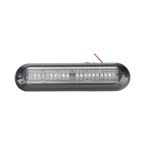 Luz Auxiliar Ultra Brillante IP67 de 18 LEDs, Color Rojo/Azul/Ambar, con mica transparente y bisel negro
