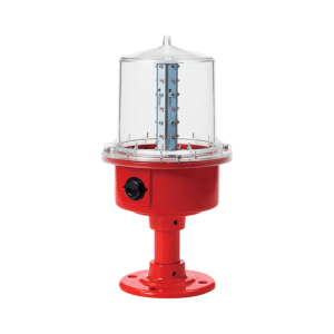 Luz de Obstrucción 110 VCA con Poste, de Aviación LED de Baja Intensidad (Tipo B), Certificación ICAO, Protección IP66 y Alta Durabilidad para Torres y Estructuras