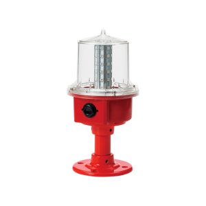 Luz de Obstrucción de Aviación LED con Tubo de Baja Intensidad Tipo A Color Rojo, 110 VCA, Protección IP66 y Grado ICAO