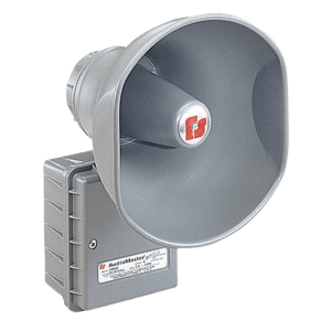 Altavoz de anunciamiento publico a prueba de explosiones AudioMaster®, Listado UL y cUL para Clase I, División 1, Grupos B, C y D; Clase I, División 2, Grupo A, B, C y D; Clase II, División 2, Grupos F y G, de Potencia Ajustable