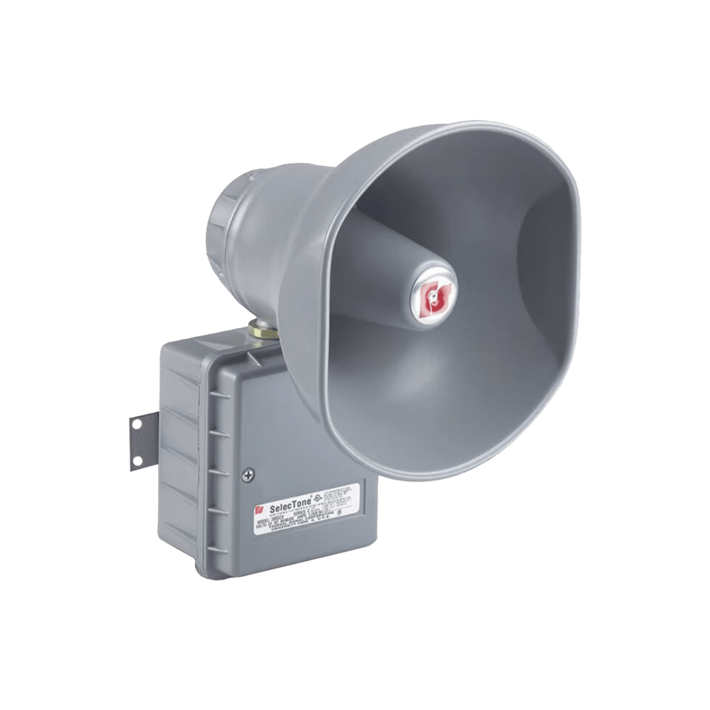 Altavoz amplificado 302GC SelecTone® de 30 W, para ubicaciones peligrosas Aprobado por CSFM y Listado por UL y cUL, 24 VCD
