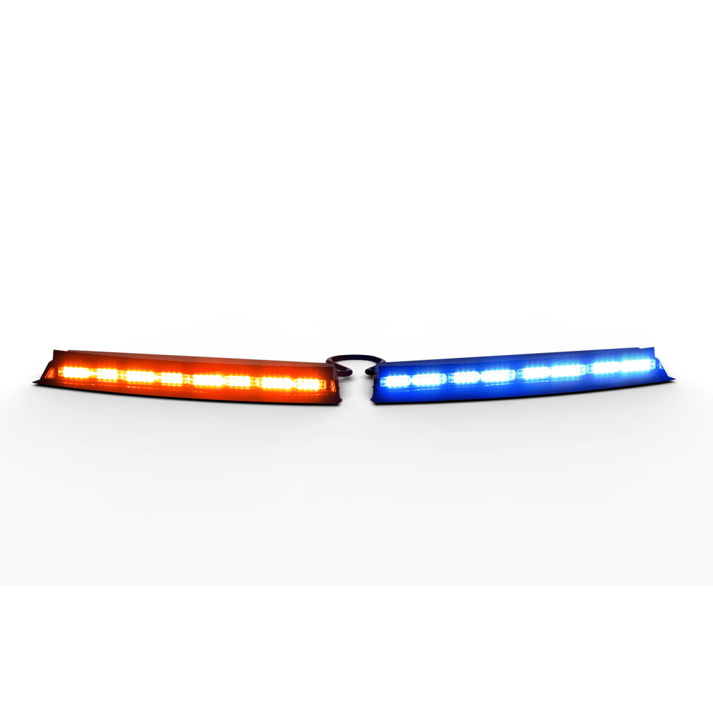 Visera Interior Universal Rojo-Blanco/Azul-Blanco 144 LED Con Luces De Penetración Sin Bracket, Necesario agregar CZMATSIBSYS