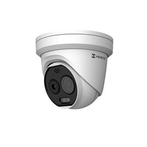 HIKMICRO Turret IP Bi-Espectral (Térmica + Óptica)/ 160 X 120 (1.8 mm) + 5 MP (2 mm) / Detección Temperatura -20°C a 150°C / Alarma Incendio y Fumar / VCA 3.0 (Vehículos 60 Mts + Humanos 20 Mts) / IP67 / Dual Light / Po