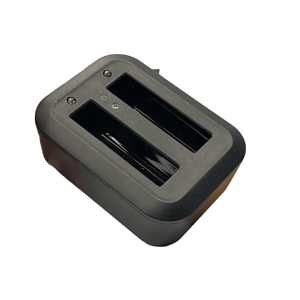 Base de Carga Dual para Baterías de Bodycam| Compatible con XMRX5V2| Diseño Compacto | Carga Rápida Dual | Indicadores de Estado| Material ABS | No incluye Bateria.