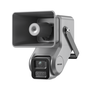 Cámara IP 4 Megapixel + Bocina IP Integrada / Lente Motorizado 2.8 a 12 mm / 7 Watts de Potencia / Exterior IP67 / PoE / Metal / Dual Light / Hik-Connect / Ideal para Almacenes o Bodegas y Zonas Aisladas