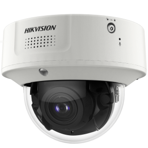 Domo IP 8 Megapixel / Lente Mot. 2.8 a 12 mm / DARKFIGHTER / WDR 120 dB / IK10 / 30 mts IR / Conteo Facial / Detección Facial / Interior / PoE / Búsqueda por Atributos / Micrófono Integrado / Micro SD