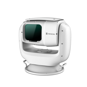 PTZ Punta de Poste IP Dual / Lente Térmico 100 mm (640 X 512) / Lente Óptico 56X Zoom (4 MP) / 800 mts IR Laser / 24 VCA / IP66