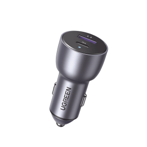 Cargador de Auto 52.5W | Puerto USB-A y USB-C | Carga R?pida | Compatible con Veh?culos de 12 y 24 VCD | PD3.0 + QC3.0 | Chip Inteligente | Dise?o Compacto Mayor Eficiencia Energ?tica | Caja de Aluminio