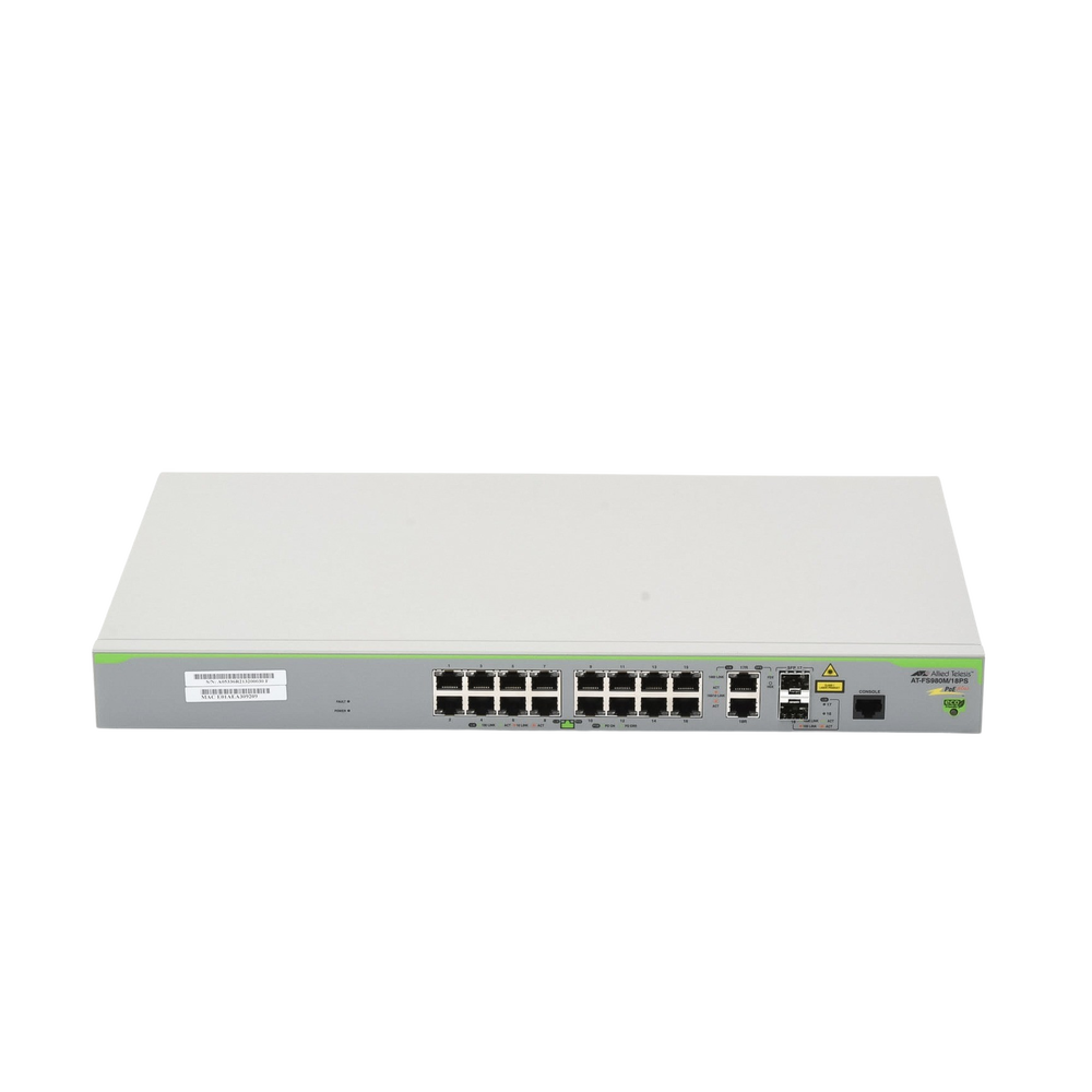 Switch PoE+ Administrable CentreCOM FS980M, Capa 3 de 16 Puertos 10/100 Mbps + 2 puertos RJ45 Gigabit/SFP Combo, 250W - Image 3