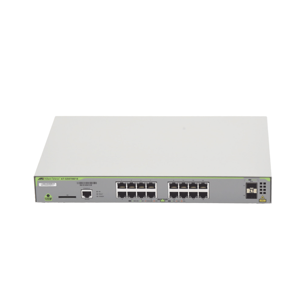 Switch Administrable CentreCOM GS970M, Capa 3 de 16 Puertos 10/100/1000 Mbps + 2 puertos SFP Gigabit - Image 3