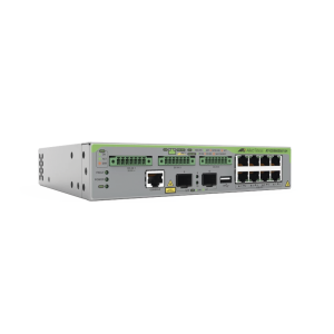 Switch Gigabit L3, 8 puertos 1000T PoE++, 2 puertos 100/1000X SFP, 3 puertos entrada DC
