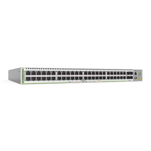 Switch PoE+ Administrable CentreCOM GS980M, Capa 3 de 48 puertos 10/100/1000Mbps + 4 SFP Gigabit, 740 W