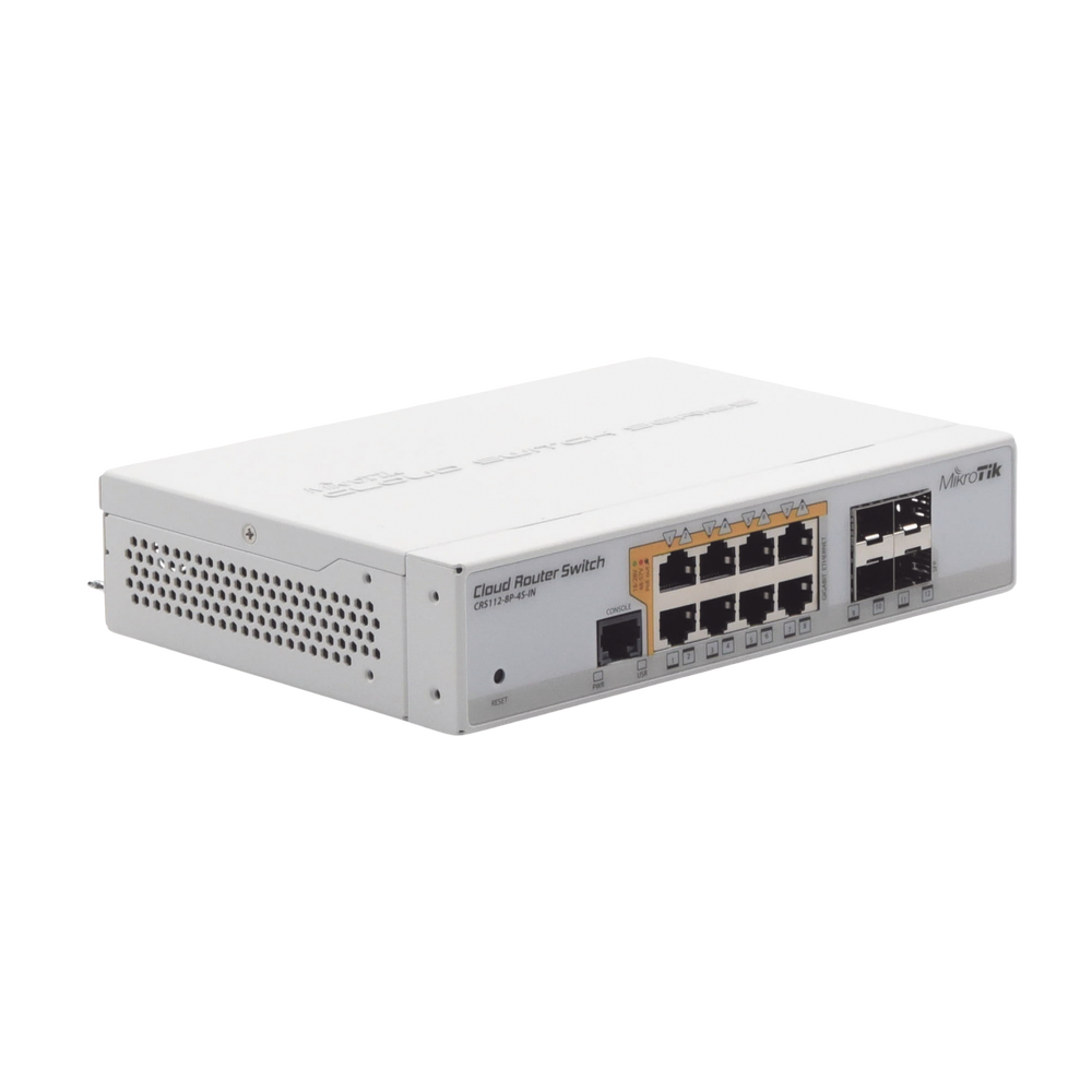 Cloud Router Switch Administrable L3, 8 puertos 10/100/1000 Mbps c/PoE Pasivo ó 802.3af/at, 4 Puertos SFP - Image 3
