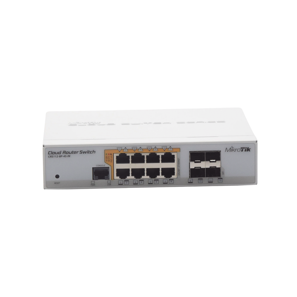 Cloud Router Switch Administrable L3, 8 puertos 10/100/1000 Mbps c/PoE Pasivo ó 802.3af/at, 4 Puertos SFP - Image 4