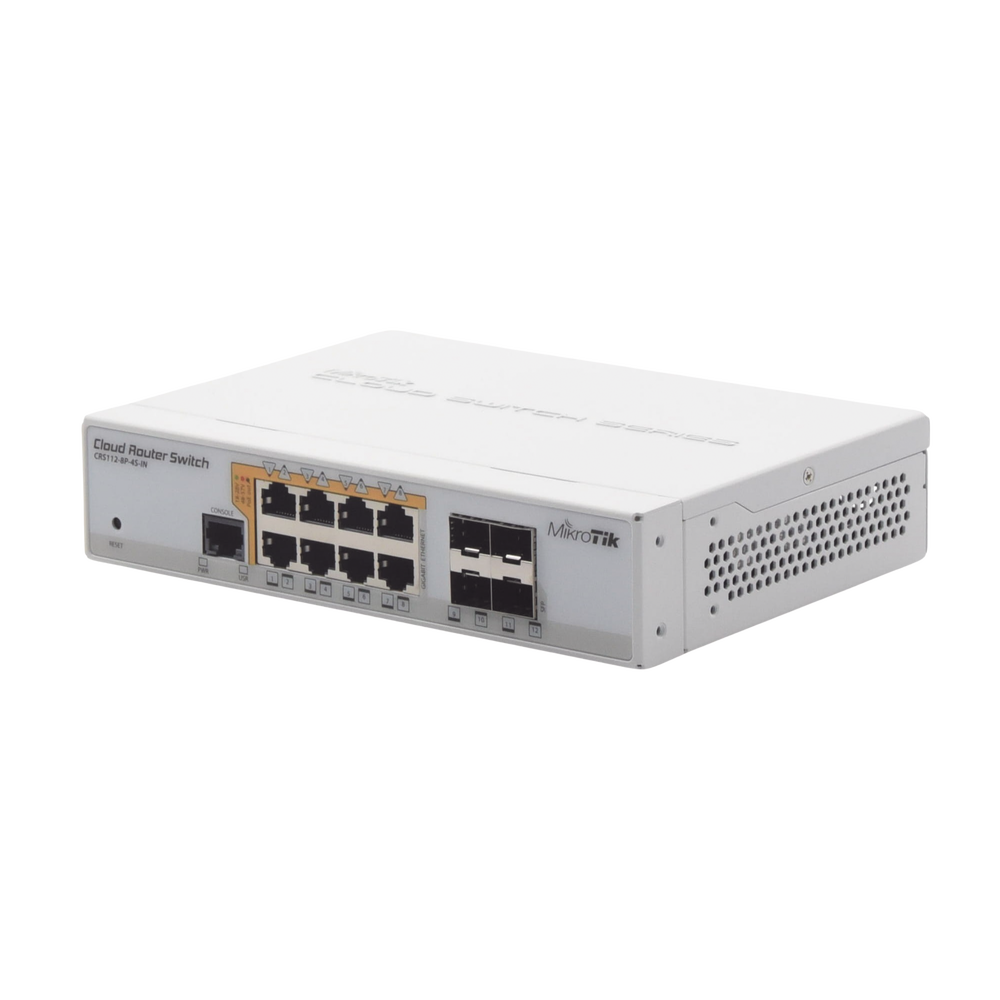 Cloud Router Switch Administrable L3, 8 puertos 10/100/1000 Mbps c/PoE Pasivo ó 802.3af/at, 4 Puertos SFP - Image 5