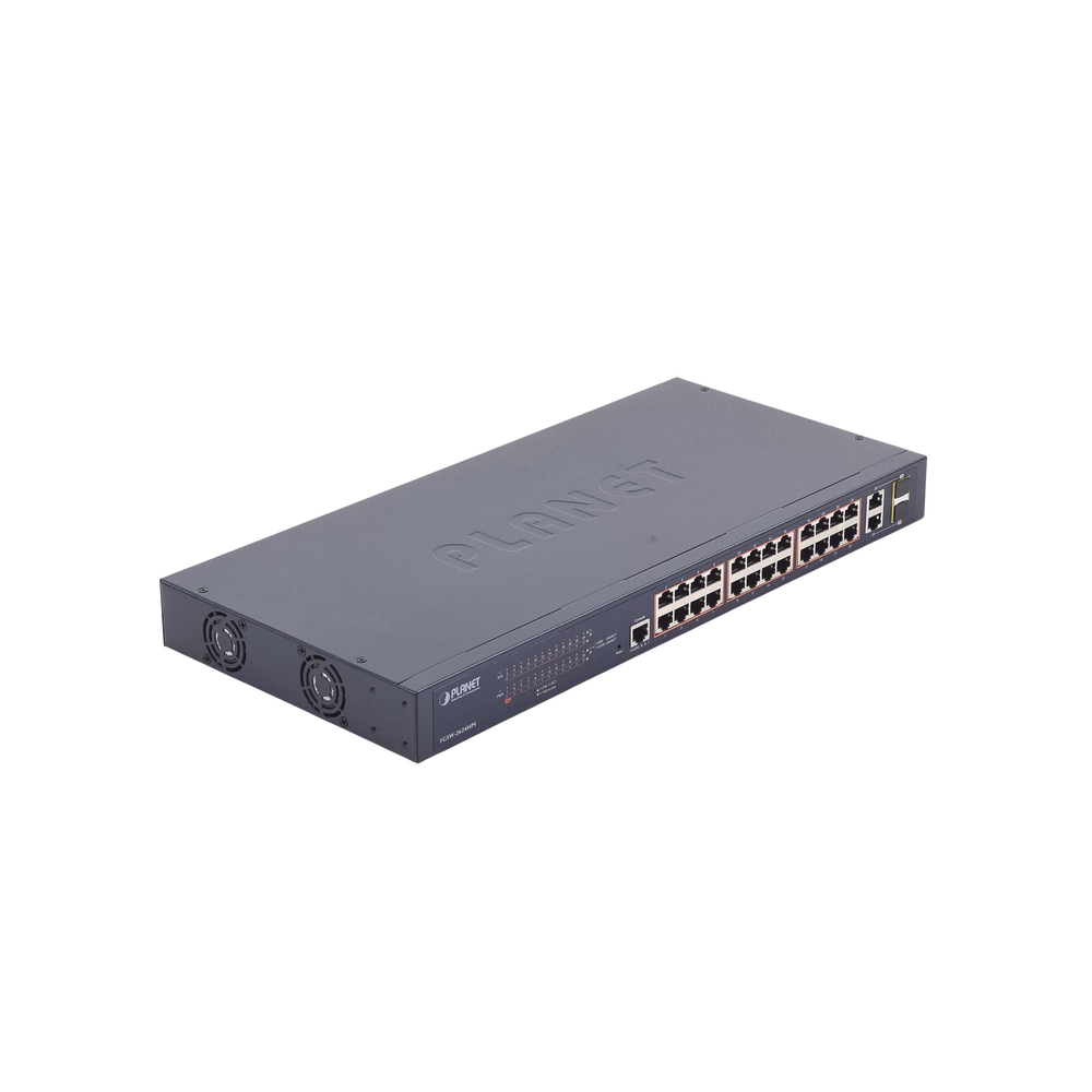 Switch administrable de 24 puertos 10/100TX PoE+ y 2 puertos combo TP/SFP Gigabit - Image 3