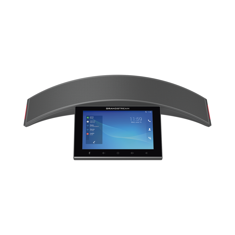 Teléfono - Audioconferencias IP Android 10, 12 líneas SIP con 12 cuentas, pantalla táctil 8", puertos Gigabit, Wi-Fi, Bluetooth, PoE, codec Opus, IPV4/IPV6 con gestión en la nube GDMS