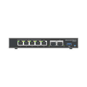 4 en 1: Firewall Nueva Generación, Router, IP PBX (24 usuarios / 8 llamadas), Switch Gigabit de 5 Puertos (4 PoE) y 2 Puertos SFP 2.5 Gigabit