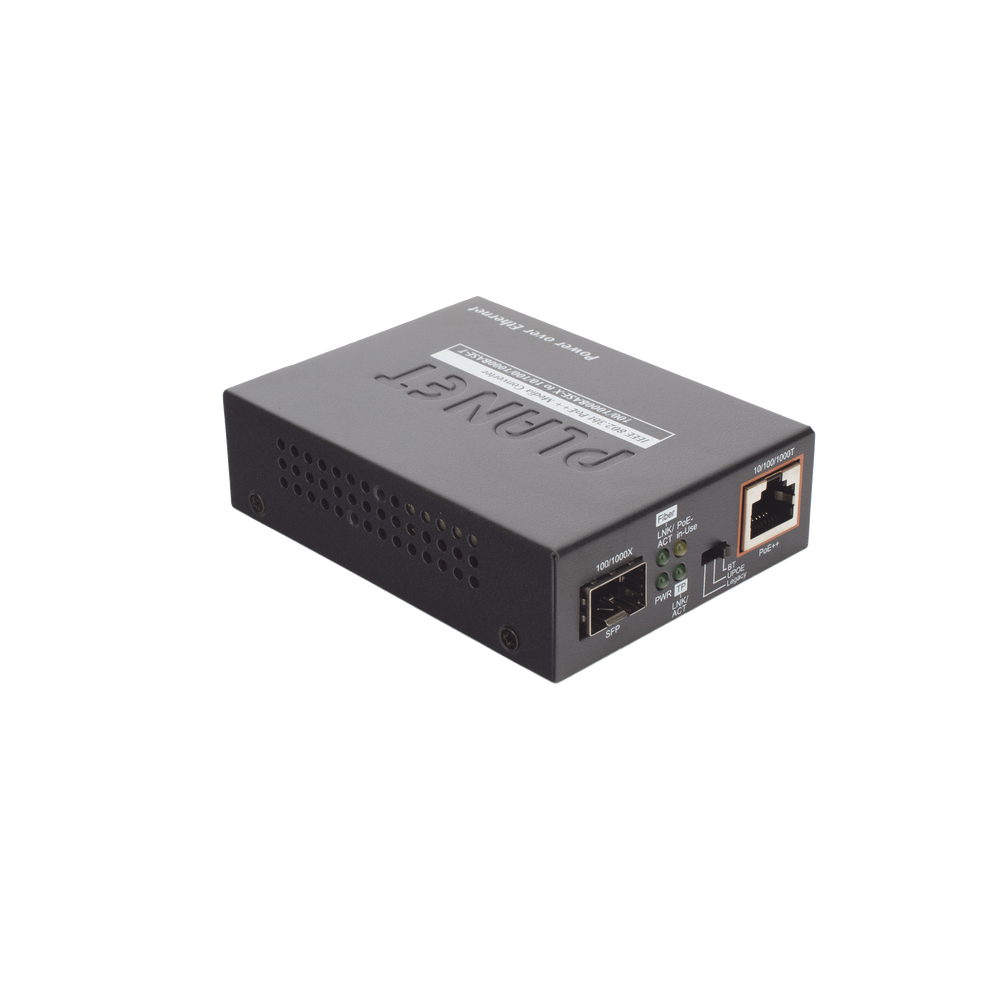 Convertidor de Medios PoE, 1 Puerto RJ45 Gigabit con Salida PoE 802.3af/at/bt (Hasta 60 W)/ 1 Puerto SFP 100/1000BASE-X - Image 6