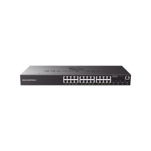 Switch PoE+ Administrable / 24 Puertos 10/100/1000 Mbps + 4 SFP / 360W PoE Total / Switching 56 Gbps / Cloud GWN Sin Costo / Montable en Rack