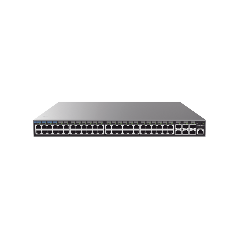 Switch Capa 3 PoE+ Administrable / 48 puertos 10/100/1000 Mbps + 6 Puertos SFP+ de 10 Gigabits / Hasta 740W / Compatible con GWN Cloud. - Image 2