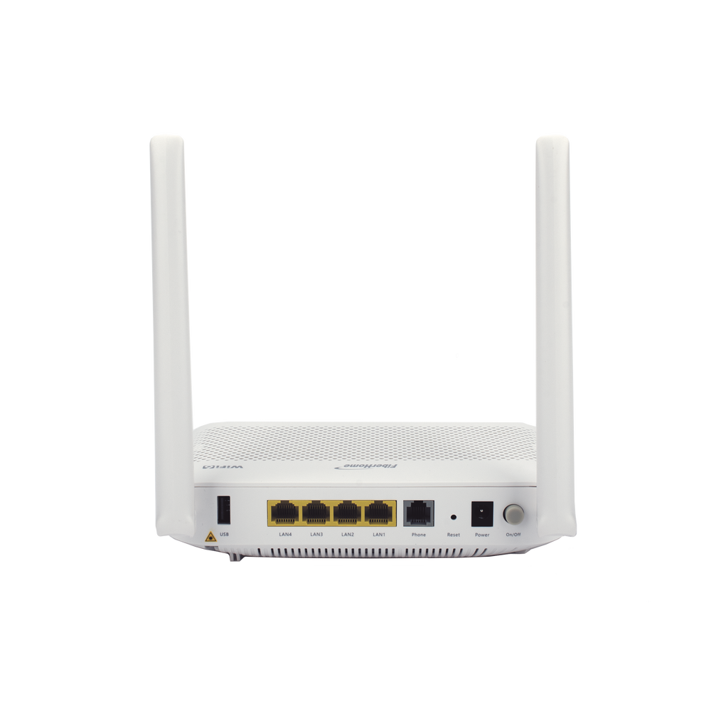 ONU GPON WiFi 6, (2.4/5 GHz), 2 Antenas de 5 dBi, Compatible con OLT de Terceros, 4 puertos Gigabit + 1 POTS + 2 USB, conector SC/UPC - Image 4