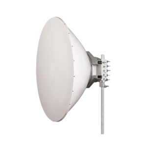 Antena direccional Alto Rendimiento / Parábola profunda para mayor aislamiento al ruido /6 ft / 4.9 a 6.4 GHz /  / Ganancia de 38 dBi / Soporte de acero inoxidable / Polaridad en 90 ° y 45 ° / Incluye montaje.