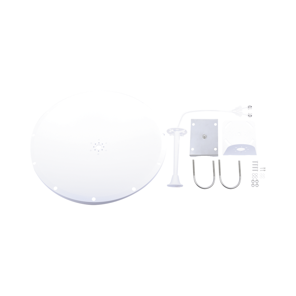 Kit de Antena y radomo, ganancia de 28 dBi, rango de frecuencia extendida (4.9 a 6.5 GHz), conectores SMA-macho inverso, incluye jumper, distancia de hasta 15 km - Image 2
