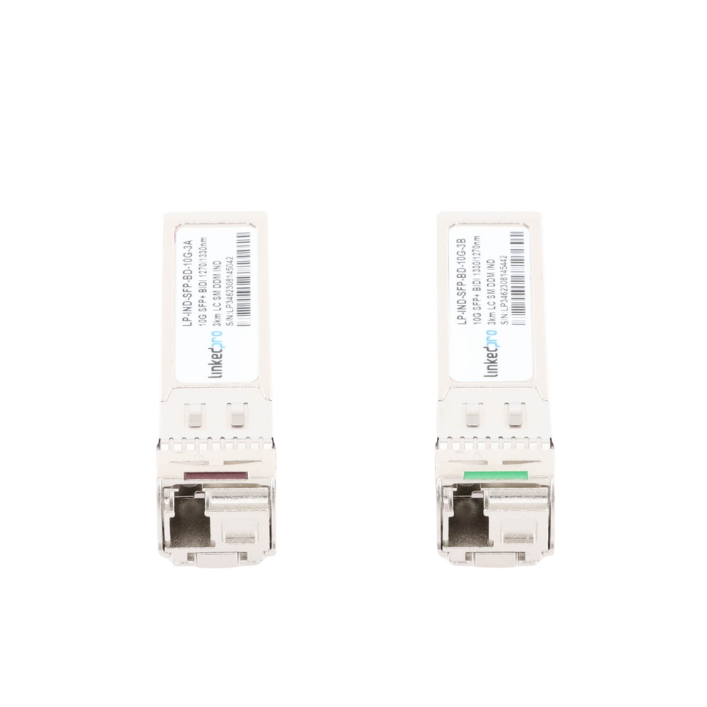 Transceptores Ópticos Industriales Bidireccionales SFP+ (Mini-Gbic) / Monomodo 1270 & 1330 nm / 10 Gbps / 10GBASE / Conector LC/UPC Simplex / DDM / Hasta 3 km / 2 Piezas - Image 4