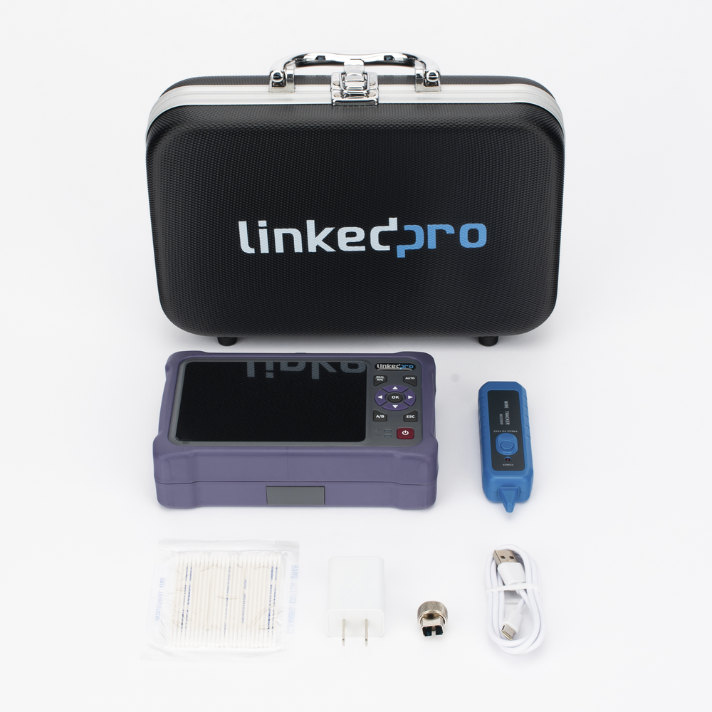 OTDR Touch para Pruebas en los Enlaces de Fibra Óptica Multimodo / Longitudes de onda 850nm y 1300nm / Función VFL 10mW / Función OPM / Función de Mapeo de cables de Red RJ45 / Recargable / Distancia de prueba de hasta 2 - Image 3