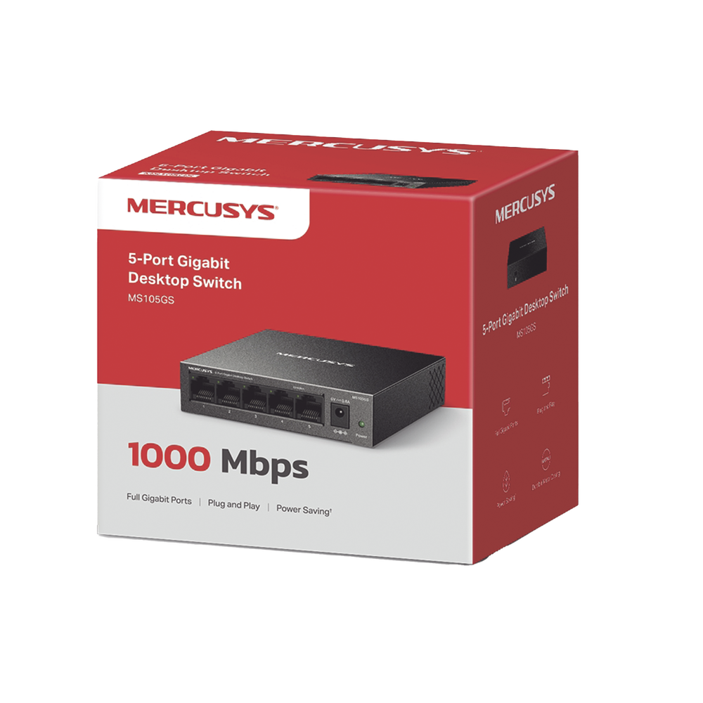Switch NO Administrable / Para escritorio / Carcasa de Metal / 8 puertos 10/100/1000 Mbps / Diseño Compacto / Plug and Play - Image 3