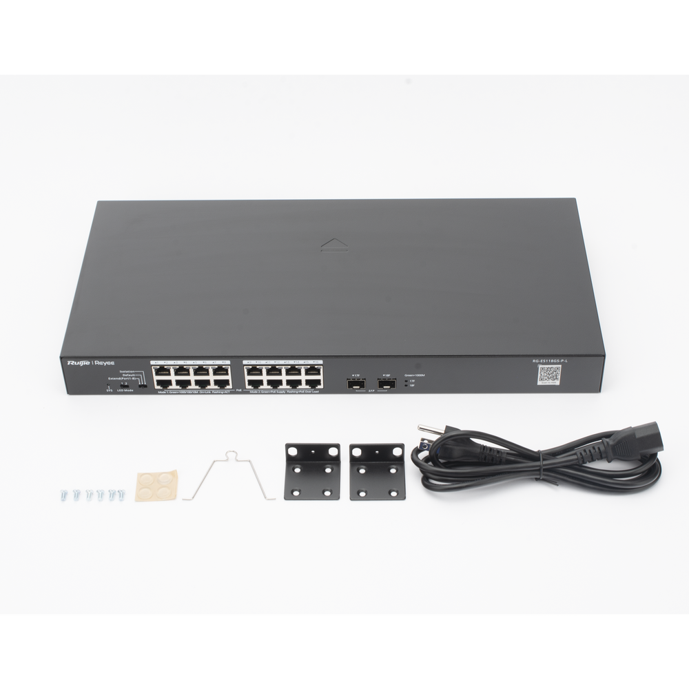 Switch PoE+ No Administrable, Hasta 247 Watts, con 16 Puertos Gigabit PoE+ y 2 Uplinks SFP 1G, Visible en la Topología - Image 2