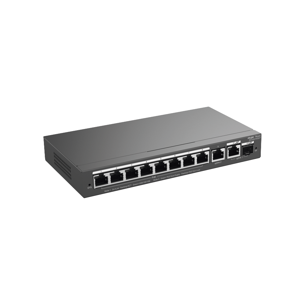 Switch Administrable con 8 puertos Gigabit PoE, 2 Uplinks Gigabit (1 SFP), gestión gratuita desde la nube - Image 3