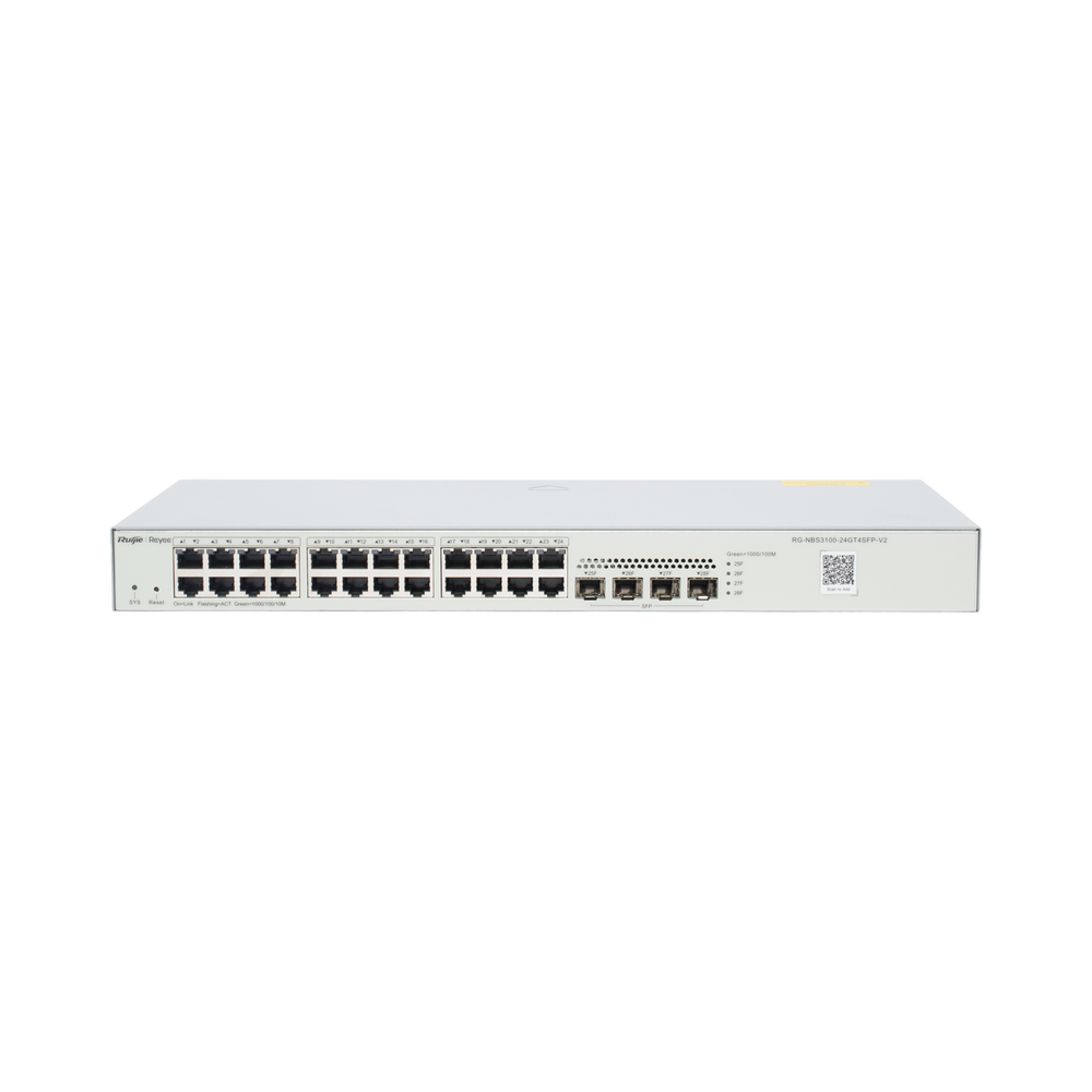 Switch Administrable L2, 24 Puertos Eth 1G, 4 puertos SFP 1G, Administración Remota en la Nube.