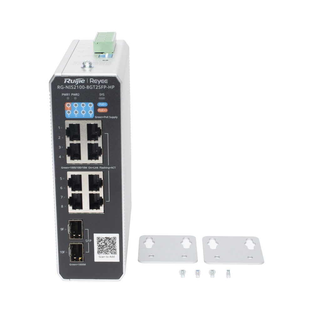 Switch Industrial PoE+ hasta 300 watts , Ideal para temperaturas Extremas y protección contra descargas, 1 puerto PoE++ 60W y 7 puertos PoE+ 30W, 2 SFP Uplink - Image 5
