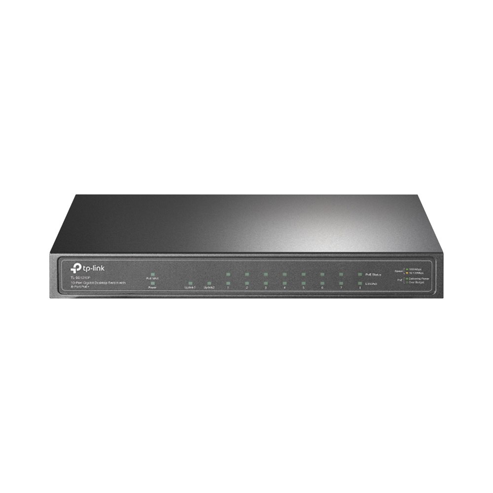 Switch de escritorio PoE+, no Administrable 8 puertos 10/100/1000 Mbps + 1 puertos 10/100/1000 Mbps (Uplink) + 1 puerto SFP, 63W - Image 2