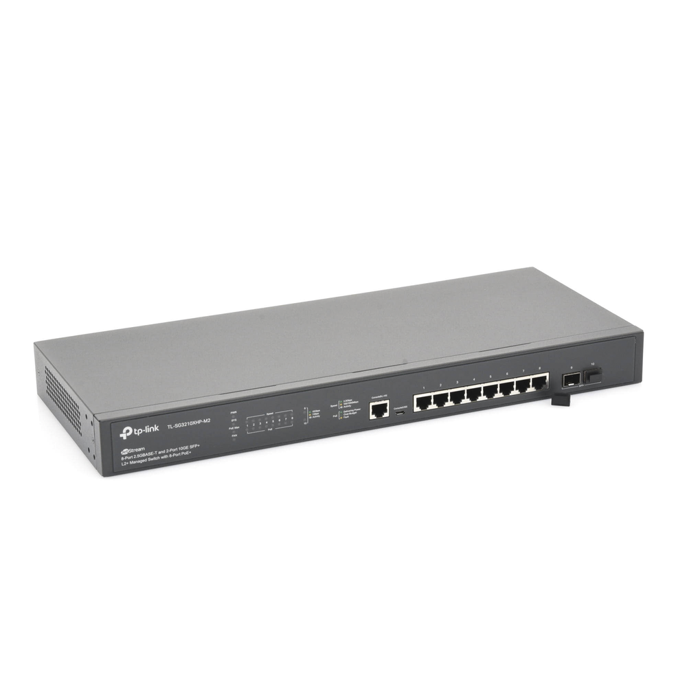 Switch L2+ Omada PoE+ / 8 Puertos PoE+ MultiGigabit 2.5G / 2 Puertos SFP+ 10G / 2 Puertos Consola (RJ45 y microUSB) / Administración Centralizada Omada o Stand-Alone / Multicast IGMP / Presupuesto PoE 240W / Montaje en Rack / (SG3210XHPM2) - Image 5