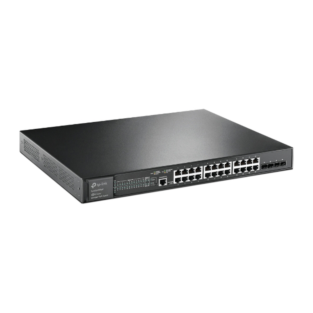 Switch L2+ Omada PoE+ / 24 Puertos PoE+ 10/100/1000 Mbps / 4 Puertos SFP+ 10G / 2 Puertos Consola (RJ45 y microUSB) / Administración Centralizada Omada o Stand-Alone / Multicast IGMP / Presupuesto PoE 384W / Montaje en Rack / (SG3428XMP) - Image 2