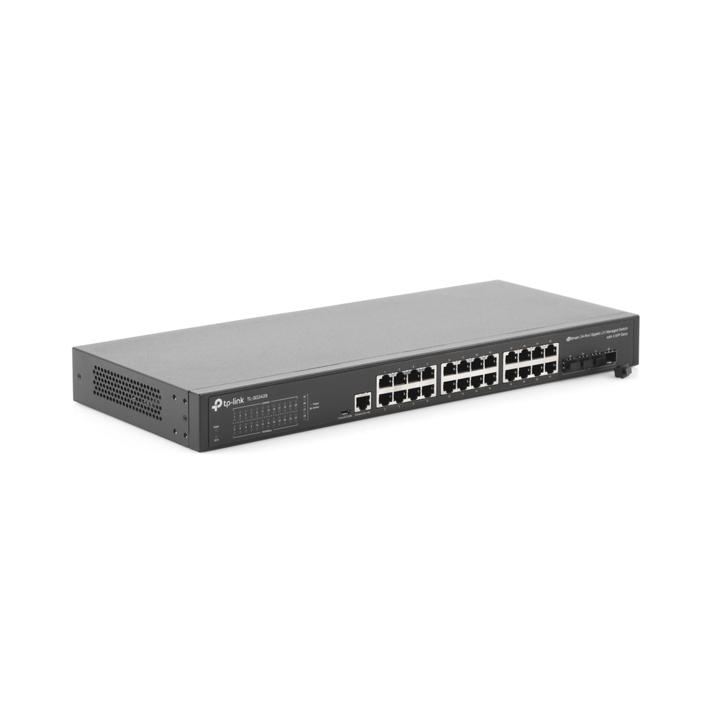 Switch L2+ Omada PoE+ / 24 Puertos PoE+ 10/100/1000 Mbps / 4 Puertos SFP+ 10G / 2 Puertos Consola (RJ45 y microUSB) / Administración Centralizada Omada o Stand-Alone / Multicast IGMP / Presupuesto PoE 384W / Montaje en Rack / (SG3428XMP) - Image 4