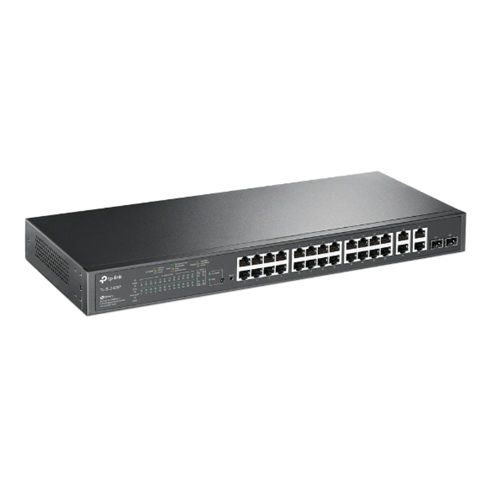 Switch PoE+ JetStream SDN Administrable 24 puertos 10/100 Mbps + 2 puertos 10/100/1000 Mbps (Uplink) + 2 puertos SFP (combo 2 RJ45 10/100/1000 Mbps), 250W, administración centralizada OMADA SDN - Image 2