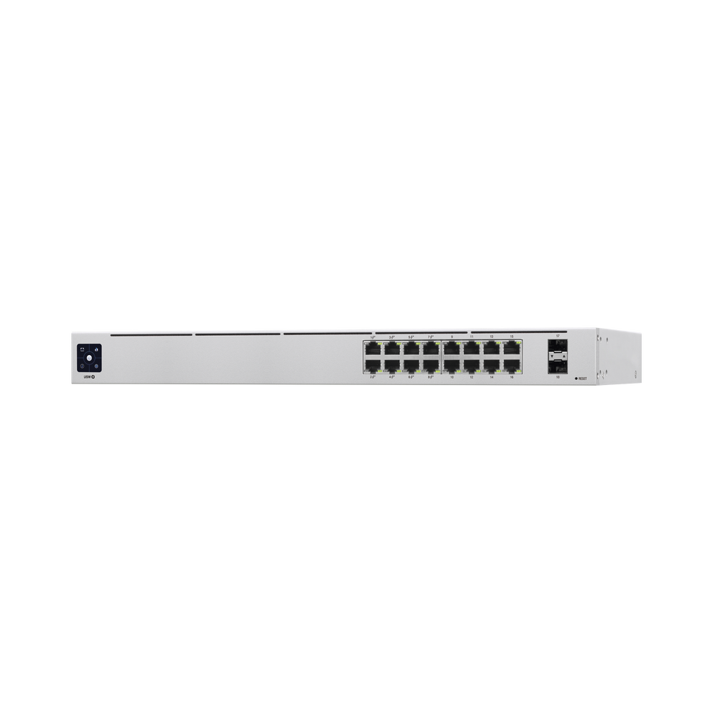 UniFi Switch USW-16-POE Gen2, Capa 2 de 16 puertos (8 puertos PoE 802.3af/at + 8 puertos Gigabit) + 2 puertos 1G SFP, 42W, pantalla informativa - Image 2