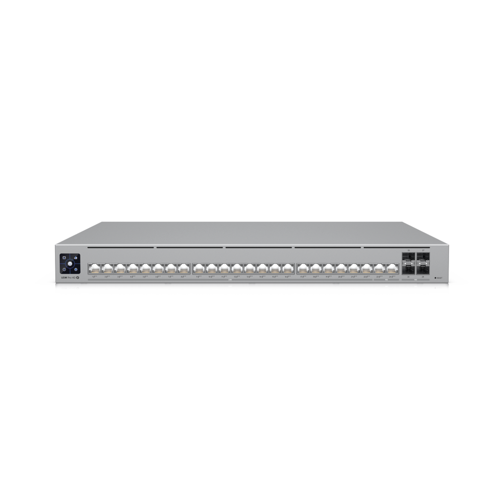 UniFi Switch Pro HD Capa 3, 24 puertos Etherlighting POE++ / (22) puertos 2.5 GbE, (2) puertos 10GbE, todos POE++, (4) puertos 10G SFP+, 600W presupuesto POE - Image 2