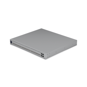 UniFi Switch Pro HD Capa 3, 24 puertos Etherlighting POE++ / (22) puertos 2.5 GbE, (2) puertos 10GbE, todos POE++, (4) puertos 10G SFP+, 600W presupuesto POE