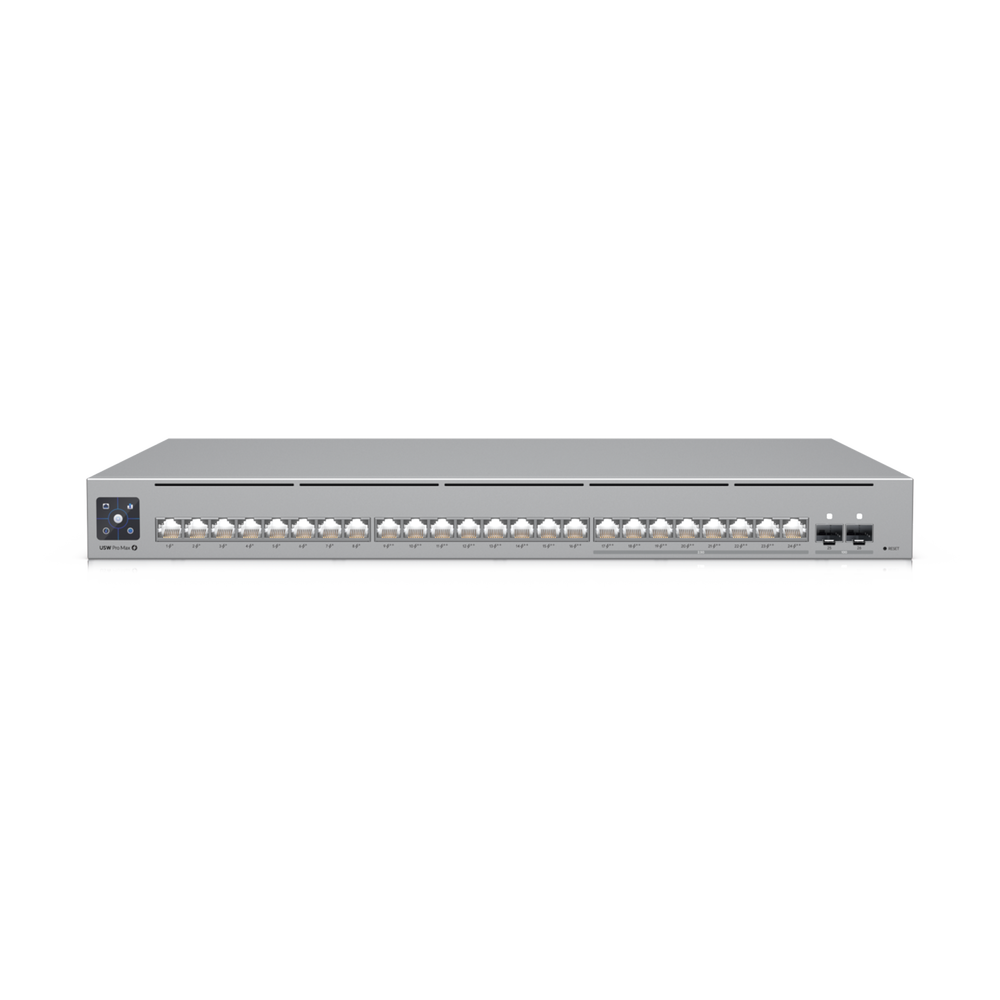 UniFi Switch Pro Max 24 POE, 24 puertos (8 puertos POE++ 2.5 GbE y 16 puertos GbE POE+), 2 puertos SFP+ 10G, 400W, pantalla táctil - Image 3