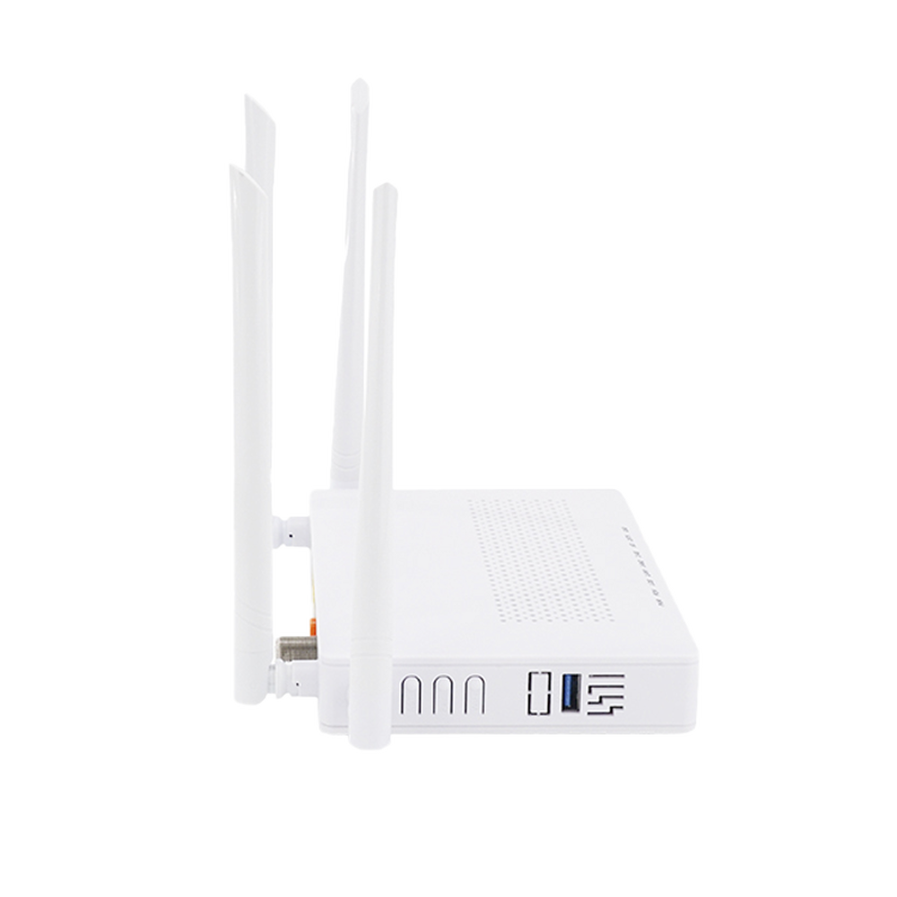 ONU Dual GPON/EPON / Wi-Fi Doble Banda 2.4 y 5 GHz / Soporta MESH / 2 Puertos Gigabit / 1 Puerto PON SC/APC / 1 puerto CATV / Hasta 1200 Mbps vía Wi-Fi - Imagen 2