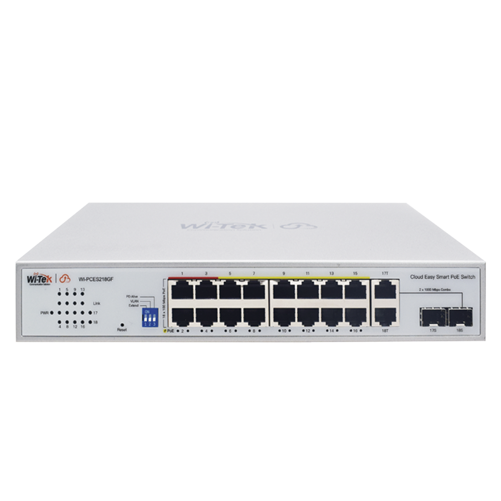 Switch PoE / Administración en la nube / Con 4 puertos 10/100 Mbsp PoE af/at / 2 Puertos Uplink 10/100 MBPS / Presupuesto 60 W / PoE hasta 250 metros / Soporta protocolo ONVIF