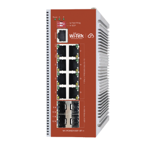 Switch L2+ PoE Industrial / Administración Cloud-Web-CLI / 8 Puertos PoE af/at/bt 100/1000 Mbps / 2 Puertos SFP Gigabit / Presupuesto PoE 460 W / Protocolo ERSP (redundancia enlaces)
